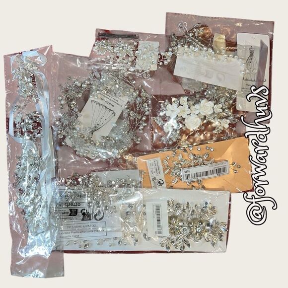 8 pc Decorative Bridal Hair Accessory Lot - Picture 2 of 11